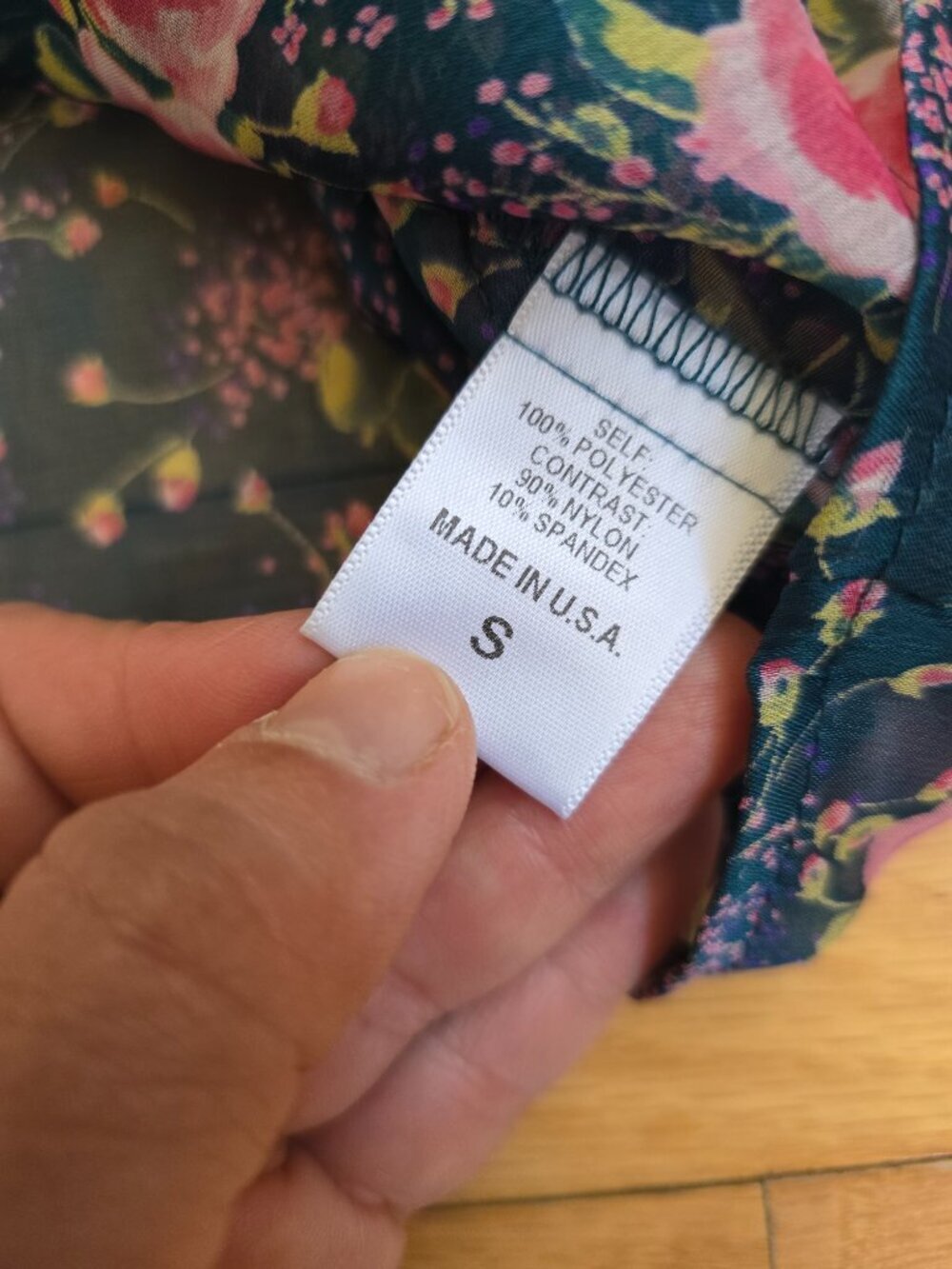 vintage Y2K cottagecore teal floral sheer ruffle romantic tank top | WMS S - Picture 9 of 11